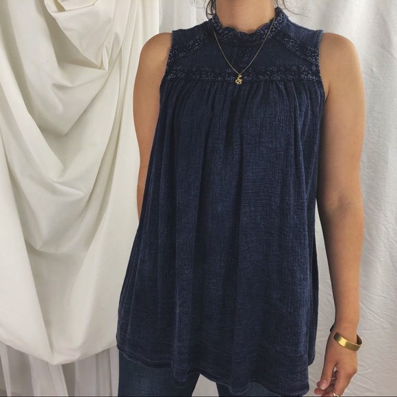 Anthropologie Tops - ❢  ERI&ALI/ boho mock neck tank